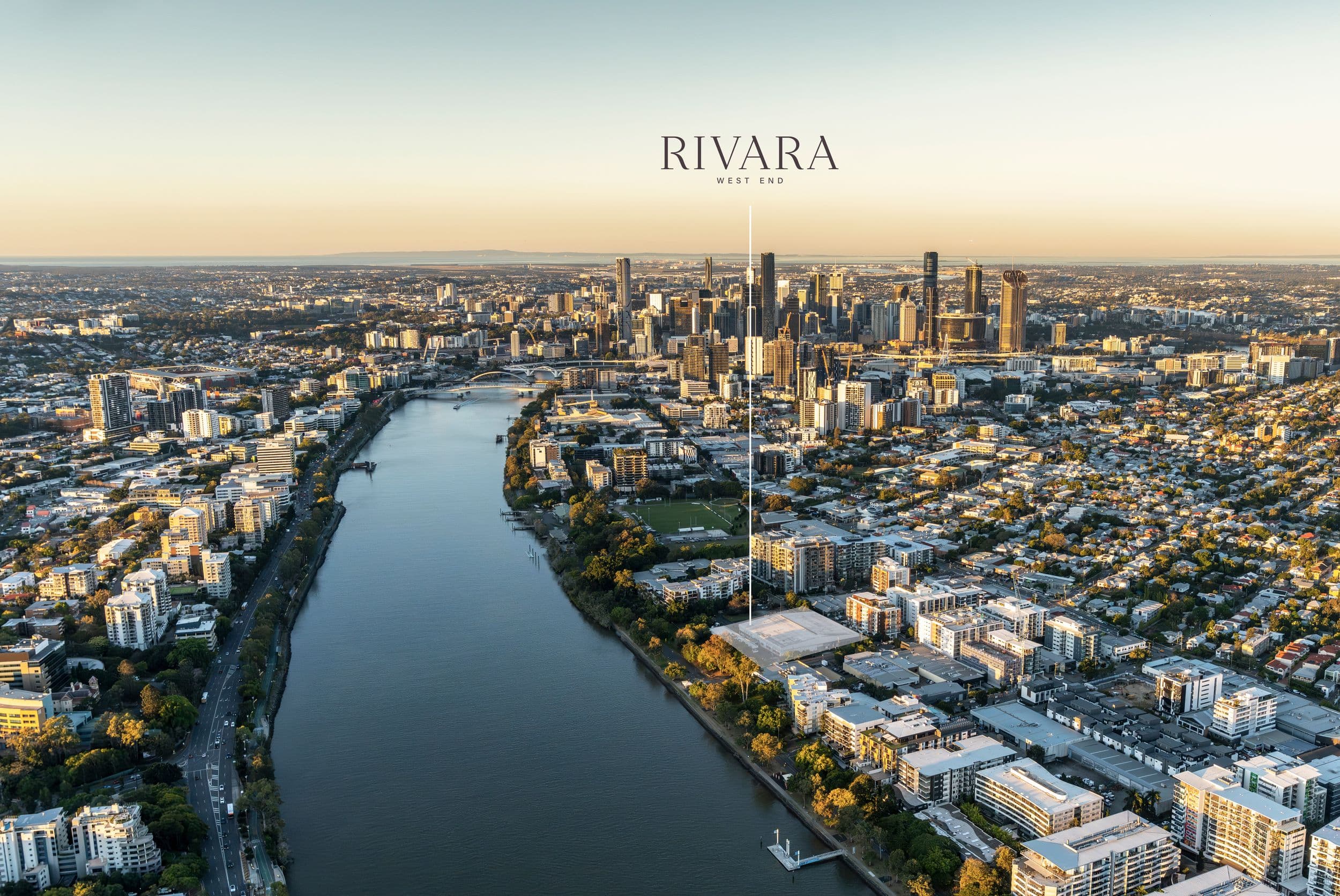 Arial view of the Rivara location and the surrounding city